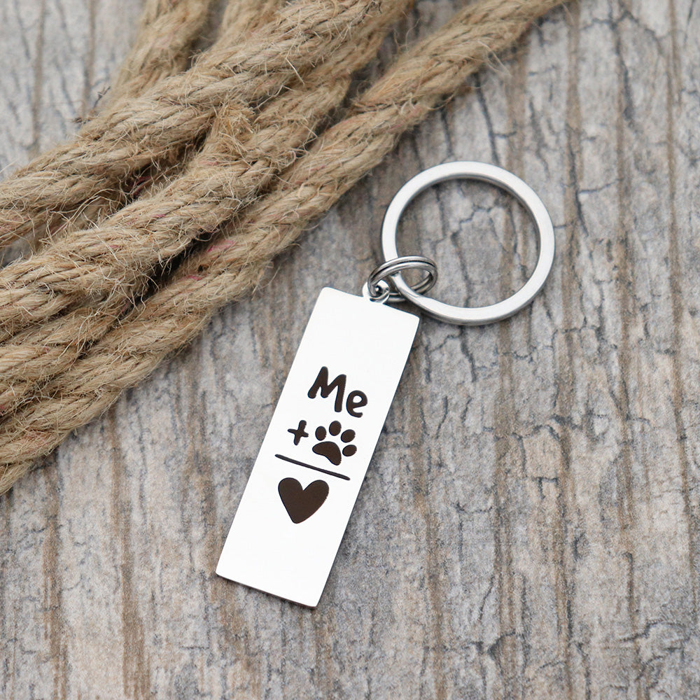 Dog Lover Personalized Stainless Steel Keychain