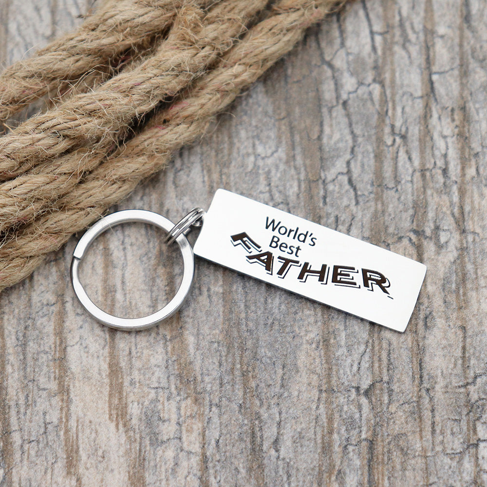 World's Best Father Personalized Stainless Steel Keychain