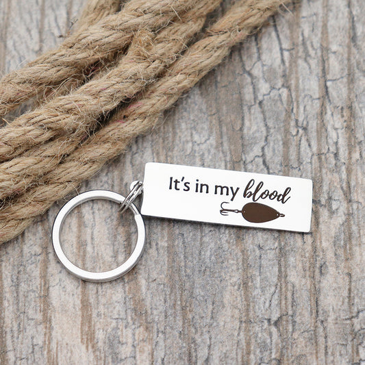 Fishing Personalized Stainless Steel Keychain