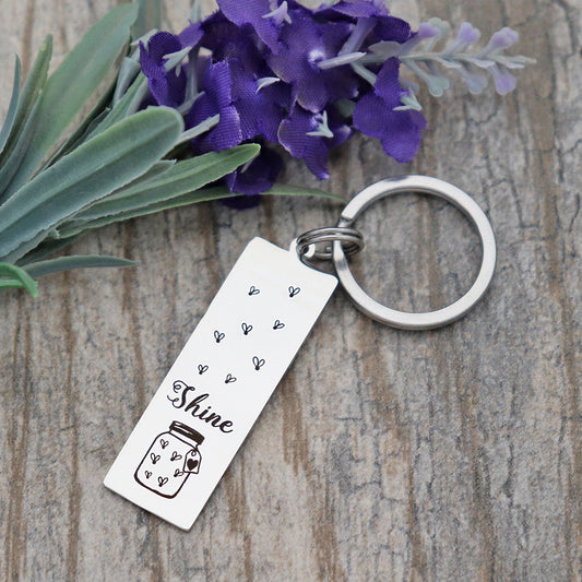 Shine Personalized Stainless Steel Keychain