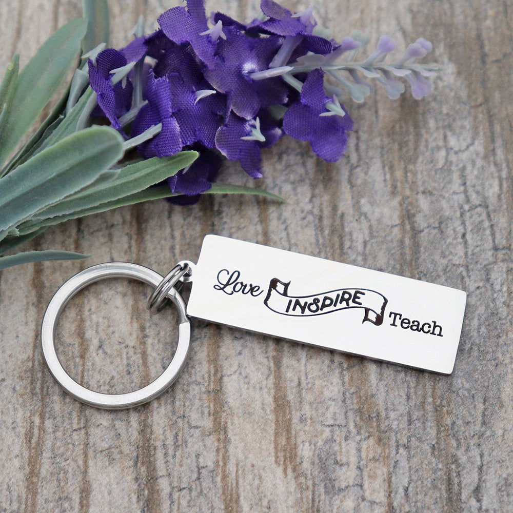 Teacher Personalized Stainless Steel Keychain