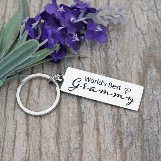 World's Best Grammy Personalized Stainless Steel Keychain